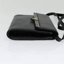 FENDI Shoulder Bag Leather Black Gold Auth BA4874-4
