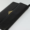 FENDI Shoulder Bag Leather Black Gold Auth BA4874-6