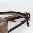 FENDI Zucca Canvas Backpack PVC FILA Collaboration Brown Gold Auth BA4876-15