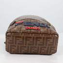 FENDI Zucca Canvas Backpack PVC FILA Collaboration Brown Gold Auth BA4876-5