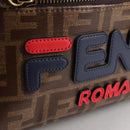 FENDI Zucca Canvas Backpack PVC FILA Collaboration Brown Gold Auth BA4876-19