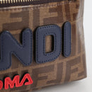 FENDI Zucca Canvas Backpack PVC FILA Collaboration Brown Gold Auth BA4876-20