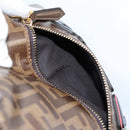 FENDI Zucca Canvas Backpack PVC FILA Collaboration Brown Gold Auth BA4876-22