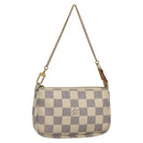 LOUIS VUITTON Damier Azur Mini Pochette Accessoires Pouch N63005 LV Auth BA4881-1