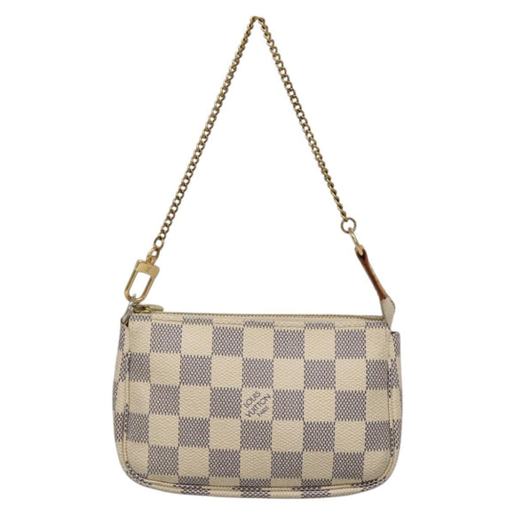 LOUIS VUITTON Damier Azur Mini Pochette Accessoires Pouch N63005 LV Auth BA4881