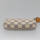 LOUIS VUITTON Damier Azur Mini Pochette Accessoires Pouch N63005 LV Auth BA4881-5