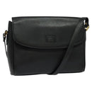 Burberrys Shoulder Bag Leather Black Auth BA489-1