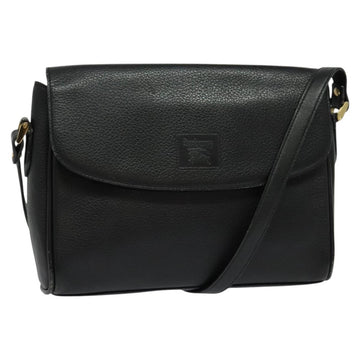 Burberrys Shoulder Bag Leather Black Auth BA489