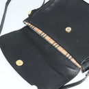 Burberrys Shoulder Bag Leather Black Auth BA489-18