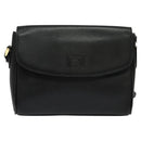 Burberrys Shoulder Bag Leather Black Auth BA489-13