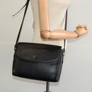 Burberrys Shoulder Bag Leather Black Auth BA489-22