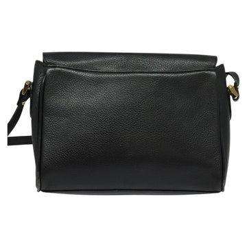 Burberrys Shoulder Bag Leather Black Auth BA489 - 0