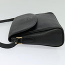 Burberrys Shoulder Bag Leather Black Auth BA489-3