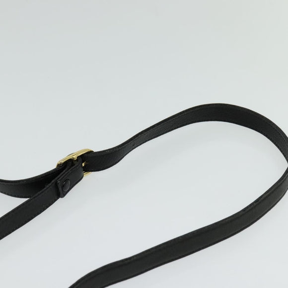 Burberrys Shoulder Bag Leather Black Auth BA489