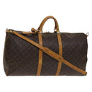 LOUIS VUITTON Monogram Keepall Bandouliere 60 Boston Bag M41412 LV Auth BA4890-1