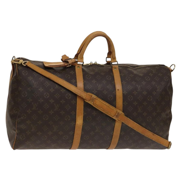 LOUIS VUITTON Monogram Keepall Bandouliere 60 Boston Bag M41412 LV Auth BA4890