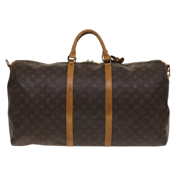 LOUIS VUITTON Monogram Keepall Bandouliere 60 Boston Bag M41412 LV Auth BA4890