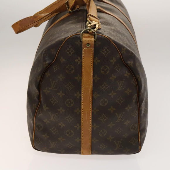 LOUIS VUITTON Monogram Keepall Bandouliere 60 Boston Bag M41412 LV Auth BA4890