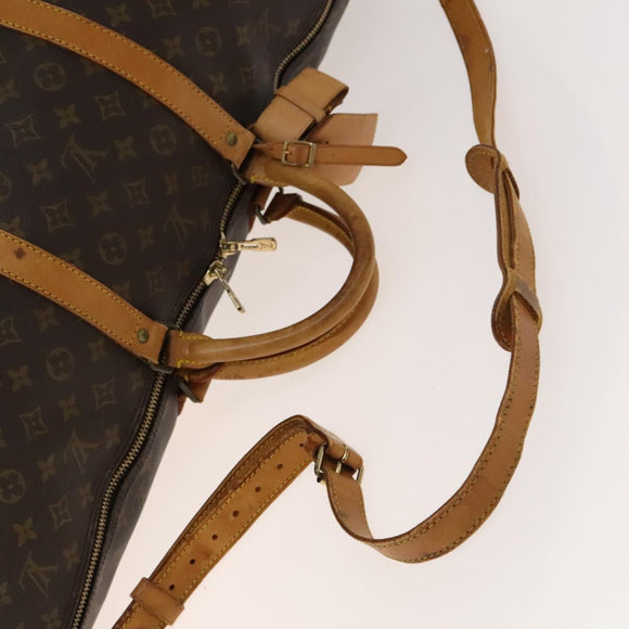 LOUIS VUITTON Monogram Keepall Bandouliere 60 Boston Bag M41412 LV Auth BA4890