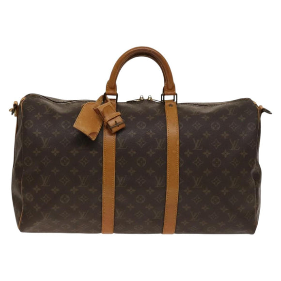 LOUIS VUITTON Monogram Keepall Bandouliere 50 Hand Bag M41416 LV Auth BA4891