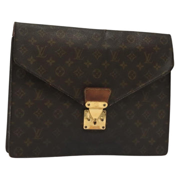 LOUIS VUITTON Monogram Porte Documents Senatur Briefcase M53335 LV Auth BA4899
