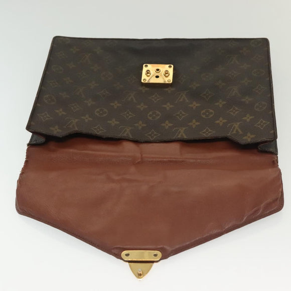 LOUIS VUITTON Monogram Porte Documents Senatur Briefcase M53335 LV Auth BA4899