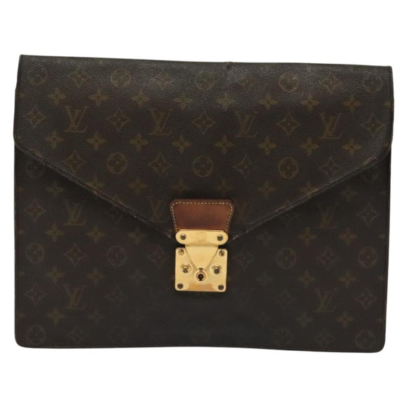 LOUIS VUITTON Monogram Porte Documents Senatur Briefcase M53335 LV Auth BA4899