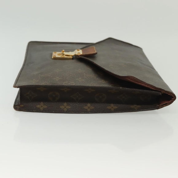 LOUIS VUITTON Monogram Porte Documents Senatur Briefcase M53335 LV Auth BA4899