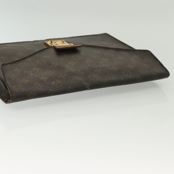 LOUIS VUITTON Monogram Porte Documents Senatur Briefcase M53335 LV Auth BA4899