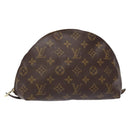 LOUIS VUITTON Monogram Trousse Demi Ronde Cosmetic Pouch M47520 LV Auth BA4901-1