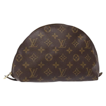 LOUIS VUITTON Monogram Trousse Demi Ronde Cosmetic Pouch M47520 LV Auth BA4901