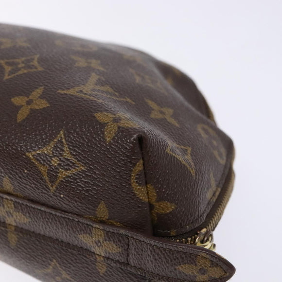 LOUIS VUITTON Monogram Trousse Demi Ronde Cosmetic Pouch M47520 LV Auth BA4901