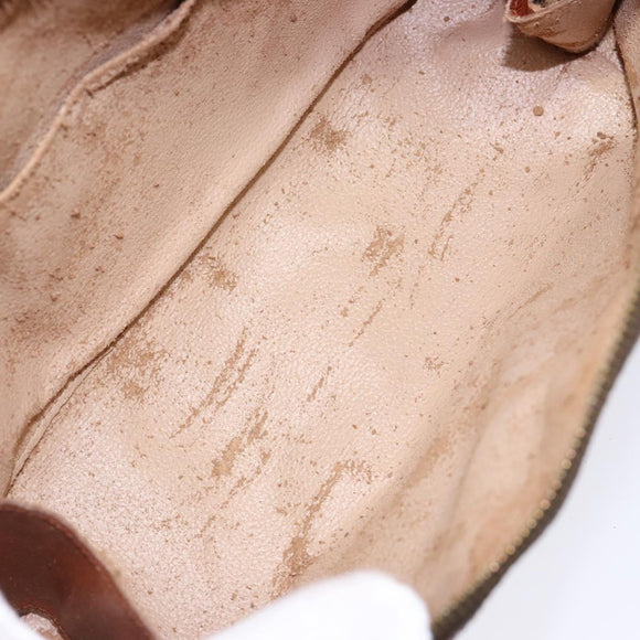 LOUIS VUITTON Monogram Trousse Demi Ronde Cosmetic Pouch M47520 LV Auth BA4901