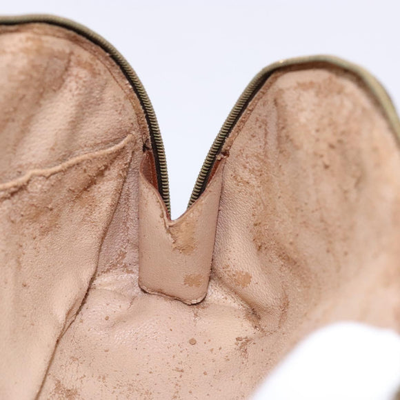 LOUIS VUITTON Monogram Trousse Demi Ronde Cosmetic Pouch M47520 LV Auth BA4901