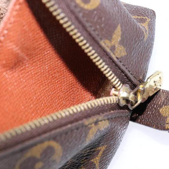 LOUIS VUITTON Monogram Trousse Demi Ronde Cosmetic Pouch M47520 LV Auth BA4901