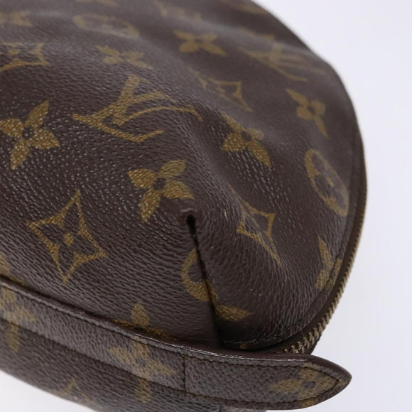 LOUIS VUITTON Monogram Trousse Demi Ronde Cosmetic Pouch M47520 LV Auth BA4901