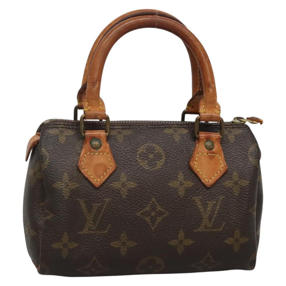 LOUIS VUITTON Monogram Mini Speedy Hand Bag M41534 LV Auth BA4905