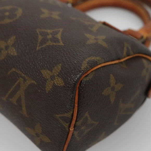 LOUIS VUITTON Monogram Mini Speedy Hand Bag M41534 LV Auth BA4905