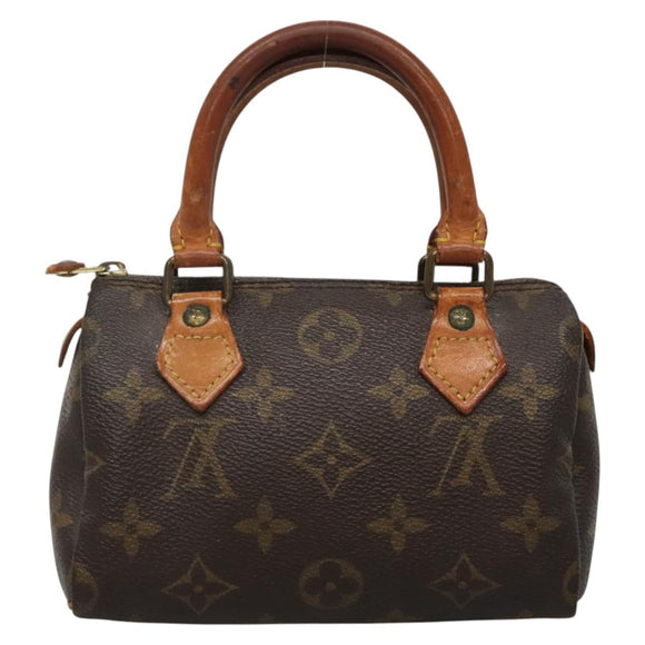 LOUIS VUITTON Monogram Mini Speedy Hand Bag M41534 LV Auth BA4905