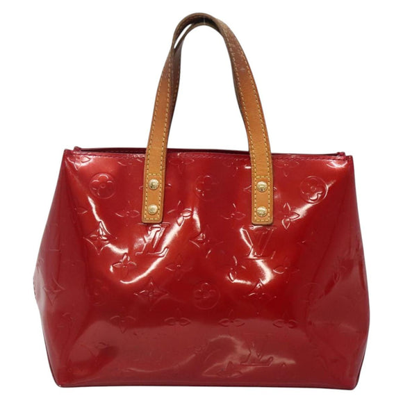 LOUIS VUITTON Monogram Vernis Reade PM Hand Bag Pomme D'amour M91990 Auth BA4907
