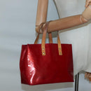 LOUIS VUITTON Monogram Vernis Reade PM Hand Bag Pomme D'amour M91990 Auth BA4907-20