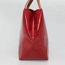 LOUIS VUITTON Monogram Vernis Reade PM Hand Bag Pomme D'amour M91990 Auth BA4907-3