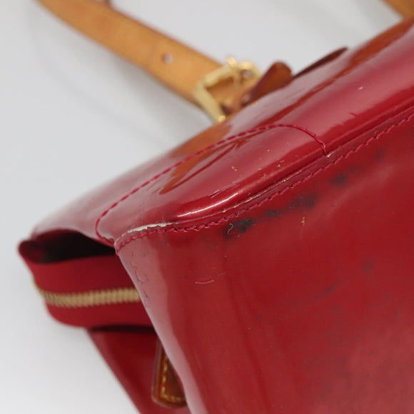 LOUIS VUITTON Vernis Rosewood Avenue Bag Pomme D'amour M93507 LV Auth BA4909