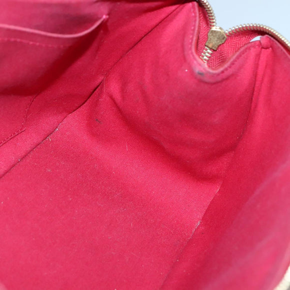 LOUIS VUITTON Vernis Rosewood Avenue Bag Pomme D'amour M93507 LV Auth BA4909