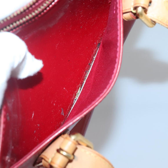 LOUIS VUITTON Vernis Rosewood Avenue Bag Pomme D'amour M93507 LV Auth BA4909