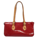 LOUIS VUITTON Vernis Rosewood Avenue Bag Pomme D'amour M93507 LV Auth BA4909-2
