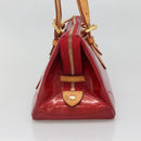 LOUIS VUITTON Vernis Rosewood Avenue Bag Pomme D'amour M93507 LV Auth BA4909-4