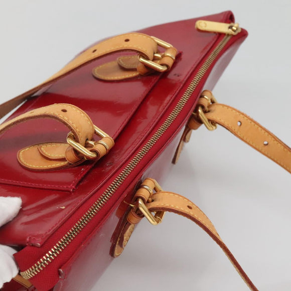 LOUIS VUITTON Vernis Rosewood Avenue Bag Pomme D'amour M93507 LV Auth BA4909