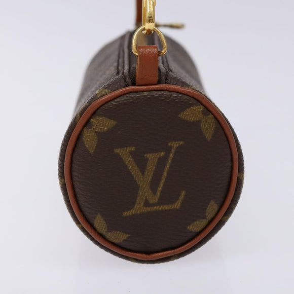 LOUIS VUITTON Monogram Papillon Pouch LV Auth BA4920