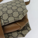 GUCCI GG Plus Supreme Shoulder Bag PVC Beige Gold Auth BA4924-16